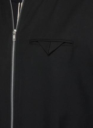  - RE: BY MAISON SANS TITRE - Structured Shoulder Double Zip Detail Wool Bomber Jacket