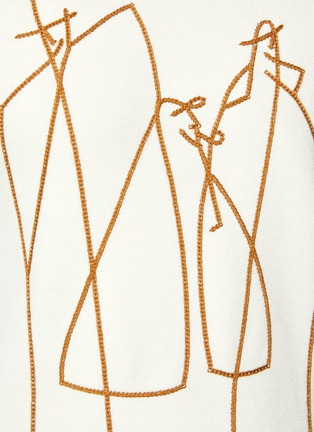  - RE: BY MAISON SANS TITRE - Figure Silhouette Embroidery Crewneck Sweatshirt