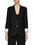 THEORY - Combo Contrasting Cuff Single-Breasted Blazer