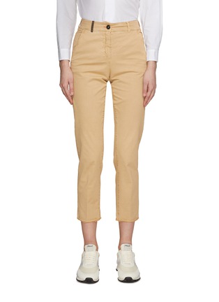 Main View - Click To Enlarge - PESERICO - Slim Fit Cropped Leg Stretch Pants