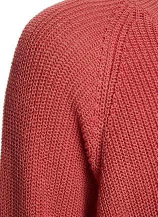  - PESERICO - V-Neck Lined Tricot Crepe Cotton Linen Knit Sweater