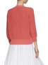 PESERICO - V-Neck Lined Tricot Crepe Cotton Linen Knit Sweater