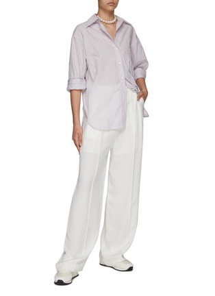 Figure View - Click To Enlarge - PESERICO - OVERSIZED COTTON SHIRT