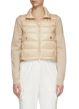 Main View - Click To Enlarge - PESERICO - Stand Collar Ultra Light Quilted Puffer Vest