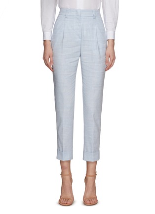 Main View - Click To Enlarge - PESERICO - Pleated High Rise Linen Wool Pants