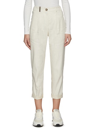 Main View - Click To Enlarge - PESERICO - HIGH WAIST PLEATED PANTS
