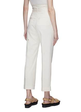 Back View - Click To Enlarge - PESERICO - BELTED HIGH RISE PAPERBAG WAIST PANTS