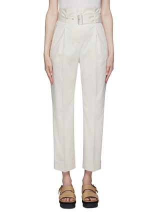 Main View - Click To Enlarge - PESERICO - BELTED HIGH RISE PAPERBAG WAIST PANTS