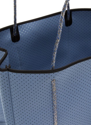 Detail View - Click To Enlarge - STATE OF ESCAPE - FLYING SOLO' WASHED LAPIS TOTE BAG
