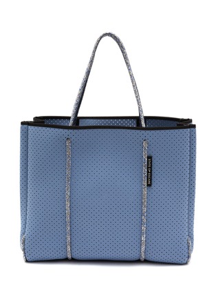 Main View - Click To Enlarge - STATE OF ESCAPE - FLYING SOLO' WASHED LAPIS TOTE BAG