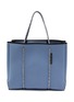 STATE OF ESCAPE - FLYING SOLO' WASHED LAPIS TOTE BAG
