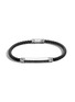Main View - Click To Enlarge - JOHN HARDY - Classic Chain' Treated Black Sapphire Woven Leather Cord Silver Bracelet