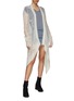 Figure View - Click To Enlarge - RICK OWENS - NET KNIT LONG CARDIGAN