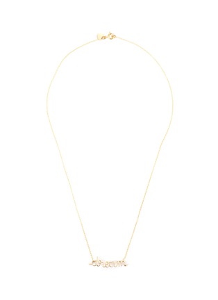 Main View - Click To Enlarge - ATELIER PAULIN - Dream' 14k Gold Cursive Pendant Necklace
