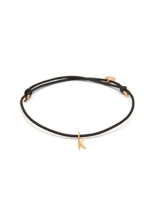 Main View - Click To Enlarge - ATELIER PAULIN - ‘Your Way’ 18k Gold Initial Charm Cord Bracelet – K