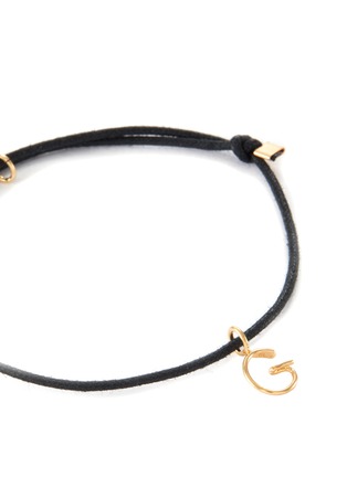Detail View - Click To Enlarge - ATELIER PAULIN - YOUR WAY' CORDS 18K GOLD INITIAL BRACELET – G