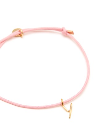 Detail View - Click To Enlarge - ATELIER PAULIN - YOUR WAY' CORDS 18K GOLD INITIAL BRACELET – Y