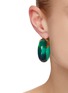 Figure View - Click To Enlarge - JIL SANDER - ‘Neon’ Gold Hoop Resin Earrings
