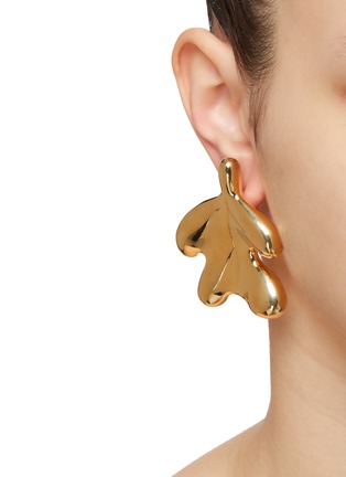 Front View - Click To Enlarge - JIL SANDER - ‘Foliage' oversized earrings