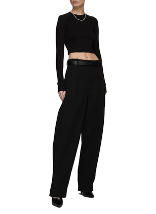 Figure View - Click To Enlarge - WARDROBE.NYC - Pleated Virgin Wool Loose Fit Tailored Pants
