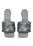Detail View - Click To Enlarge - BOTTEGA VENETA - ‘Lido' intreccio laser leather flat sandals
