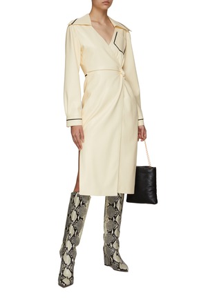 Figure View - Click To Enlarge - NANUSHKA - Brena' Vegan Leather Wrap Dress