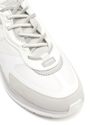 Detail View - Click To Enlarge - ERMENEGILDO ZEGNA - ‘#UTE’ Lace up Low Top Sneakers