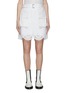 Main View - Click To Enlarge - THE KEIJI - Belted patch pocket lace shorts