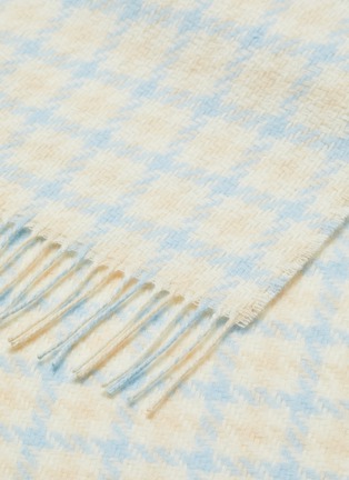 Detail View - Click To Enlarge - JOHNSTONS OF ELGIN - HOUNDSTOOTH CHECK MERINO BLEND BABY BLANKET