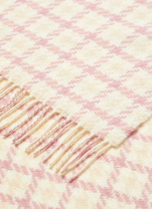 Detail View - Click To Enlarge - JOHNSTONS OF ELGIN - HOUNDSTOOTH CHECK MERINO BLEND BABY BLANKET