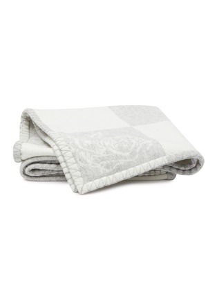 Main View - Click To Enlarge - JOHNSTONS OF ELGIN - Animal Jacquard Merino Wool Cashmere Blend Baby Blanket