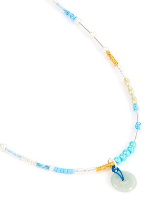 Detail View - Click To Enlarge - JÜÜ JÜÜ - Mercury' Jade Pendant Glass Beaded Necklace