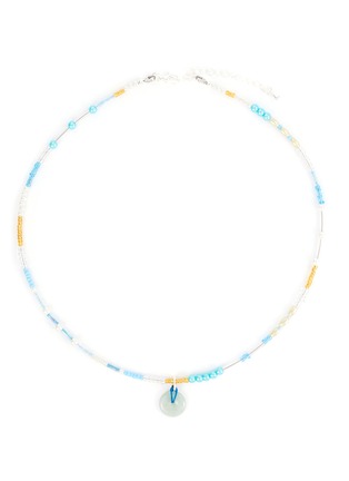 Main View - Click To Enlarge - JÜÜ JÜÜ - Mercury' Jade Pendant Glass Beaded Necklace