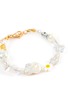 Detail View - Click To Enlarge - JÜÜ JÜÜ - Little Daisy' Pearl Swarovski Crystal 14K Gold Plated Bracelet