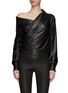Main View - Click To Enlarge - RTA - ‘Madeline' one-shoulder faux leather top