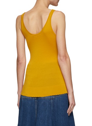 Back View - Click To Enlarge - CHLOÉ - DEEP ROUND NECK SUPERFINE MERINO WOOL TANK