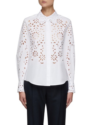 Main View - Click To Enlarge - CHLOÉ - BRODERIE ANGLAISE SHIRT