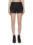 Main View - Click To Enlarge - RTA - ‘SHANE’ FLIP PANEL DETAIL LEATHER SHORTS