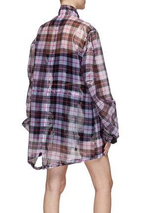 Back View - Click To Enlarge - RTA - ‘DILLINGER’ ORGANZA PLAID PARKA