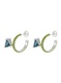 Main View - Click To Enlarge - FRY POWERS - Unicorn Rainbow' Topaz Enamelled Sterling Silver Hoop Earrings