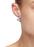 Figure View - Click To Enlarge - FRY POWERS - Unicorn Rainbow' Citrine Enamelled Sterling Silver Hoop Earrings