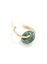 Detail View - Click To Enlarge - BOX AND CROSS - LUCKY JADE 18K GOLD HOOP EARRINGS