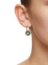 Figure View - Click To Enlarge - BOX AND CROSS - LUCKY JADE 18K GOLD HOOP EARRINGS
