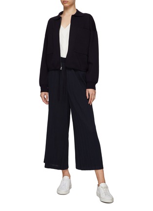 Figure View - Click To Enlarge - THEORY - Elastic waist pleated crop pants