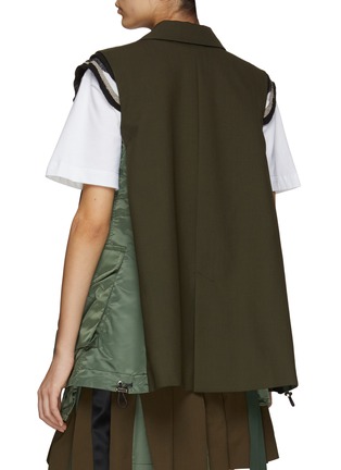 Back View - Click To Enlarge - SACAI - Puffer Side Detail Double Breasted Vest