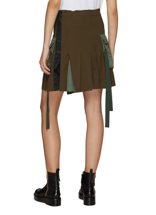 Back View - Click To Enlarge - SACAI - Asymmetric Pleated Mini Wrap Skirt