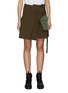 Main View - Click To Enlarge - SACAI - Asymmetric Pleated Mini Wrap Skirt