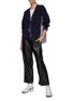 Figure View - Click To Enlarge - SACAI - Stripe Shirt Panel Cotton Knit Cardigan