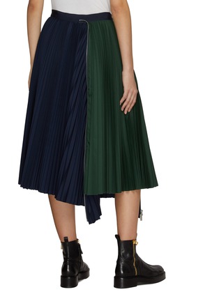 Back View - Click To Enlarge - SACAI - Asymmetric Zipper Detail Pleated Midi Skirt