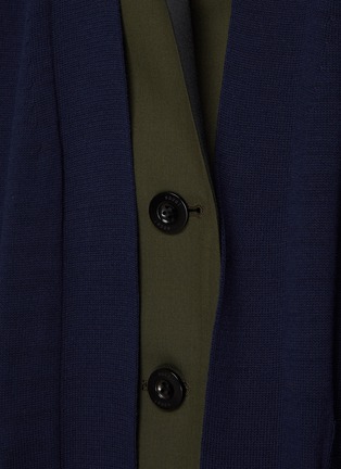  - SACAI - Hybrid Suiting Colour Blocking Cardigan